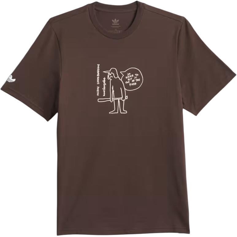adidas Unisex Originals Shmoofoil Out Of The Park T-Shirt Dark Brown JC7651 XL