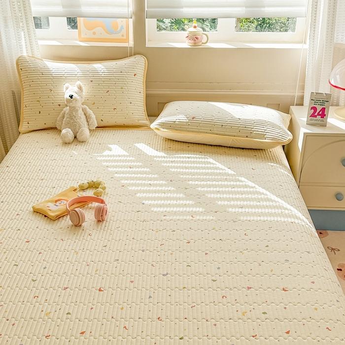 Milk fleece bed cover one side fleece one side cotton tatami sheet coral fleece padded mattress