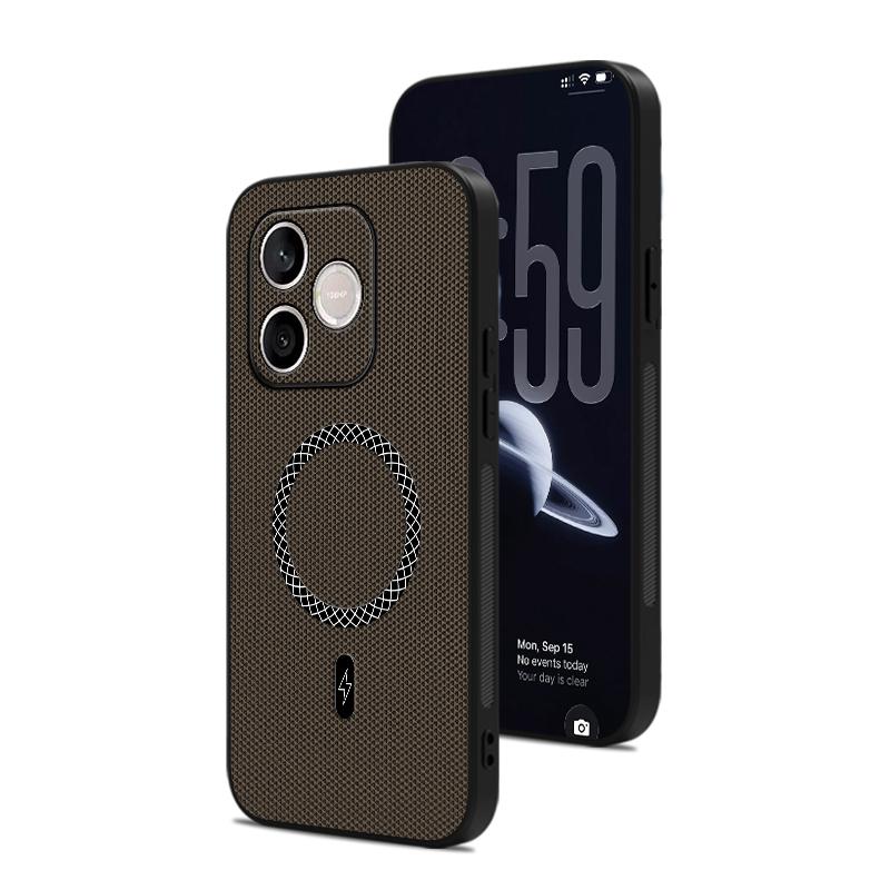 3D Leather Texture Wireless Charging ShockProof Magnetic Case For Honor 600 Lite Honor600Lite 5G Phone Cover