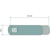 Round contact tip wire-steel M6 25mm