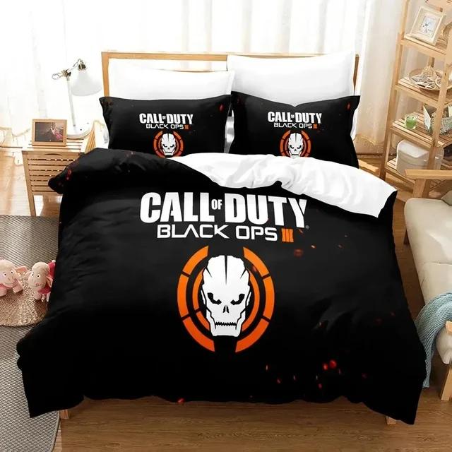 Call of Duty Black Ops Logo Bedding Set Duvet Cover Bed Set Quilt Cover Pillowcase Comforter  Queen Size Bed Linen COD