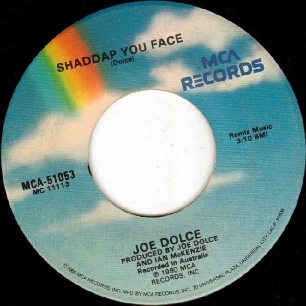 

7-дюймовая пластинка JOE DOLCE Shaddap You Face MCA51053 MCA Records 1980 США Рок Б/у