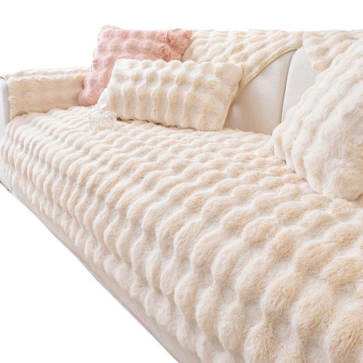 Sofa Cushion Winter Thickened Fleece Cushion Non-Slip Leather Sofa Cover Cover Cloth