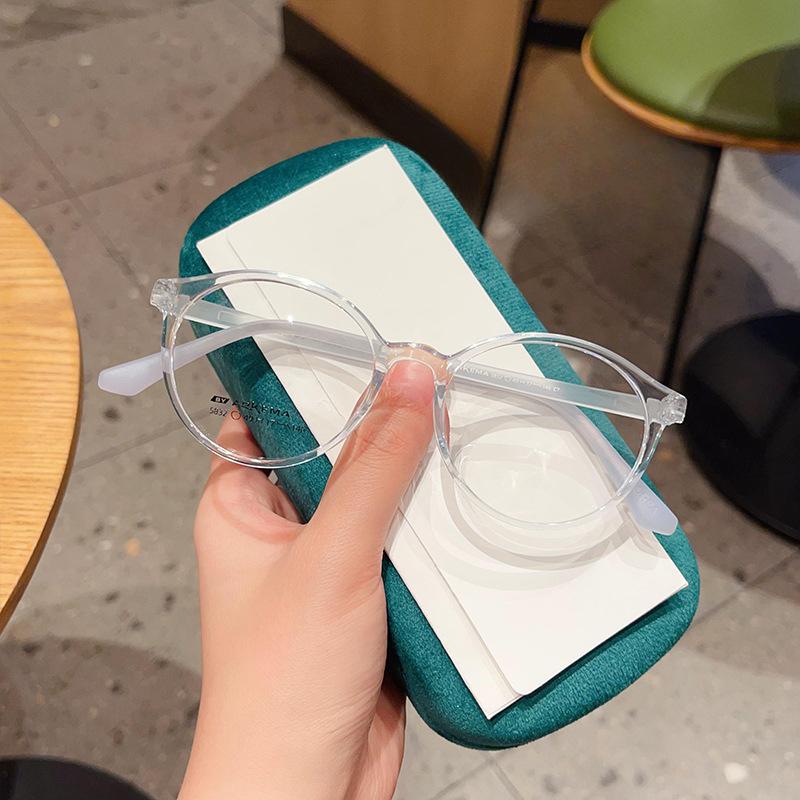 Small-frame Oval Full-frame Glasses Frame Anti-slip Foot Cover Can Be Matched with Degrees.
