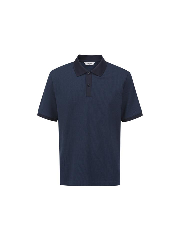 Edition Men S) Two-Tone Mini Pattern Polo Shirt_Nef2Tt1624Nv Nv (Navy)/95