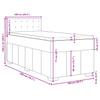 Box Spring Bed with Mattress Cream 100x200 cm Fabric