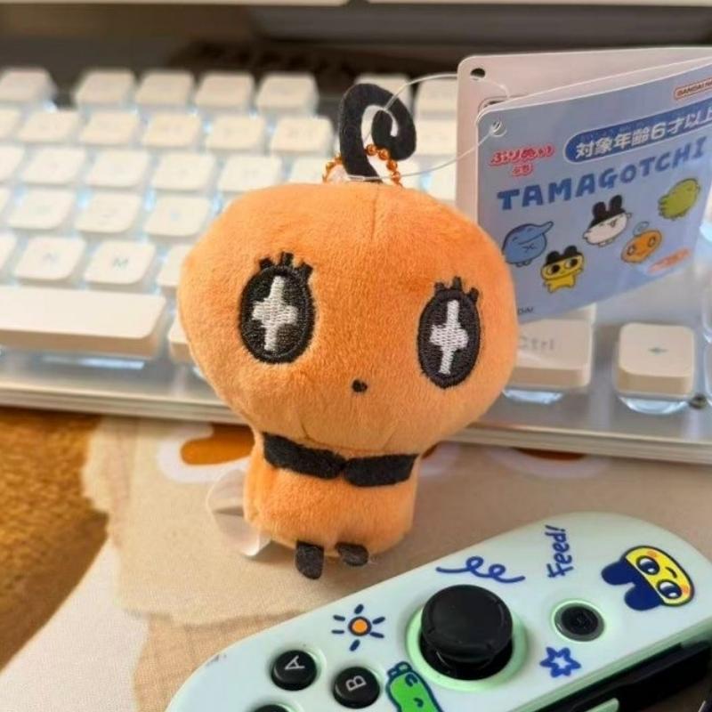 Cartoon Tamagotchi Stuffed Doll Keychain Mametchi Kuchipatchi Holding Hands Plush Bag Charm Pouted Lips Mimitchi Kawaii Gifts