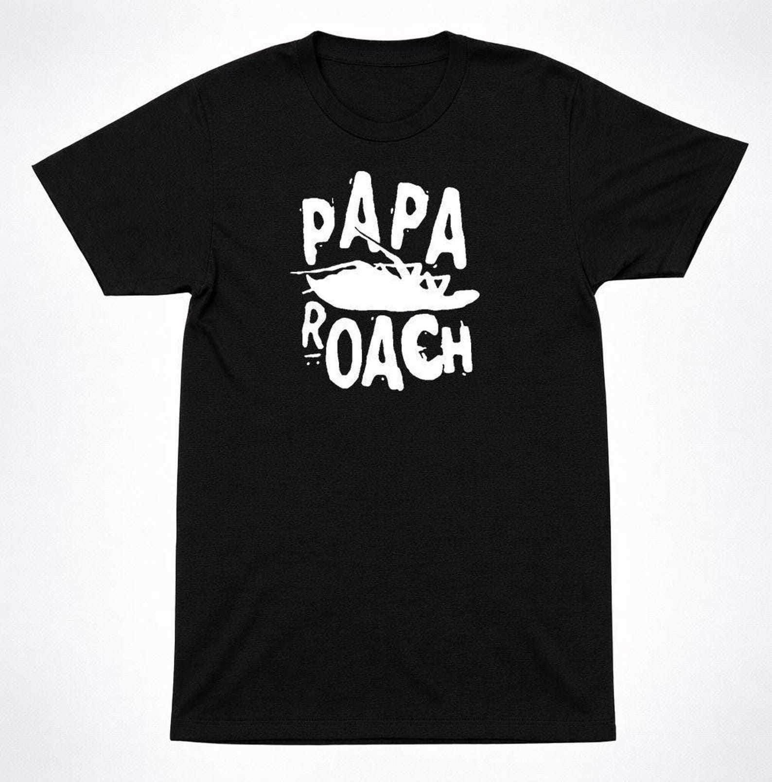 Papa Roach Shirt: Distressed Black Logo, Alternative Metal Tee M