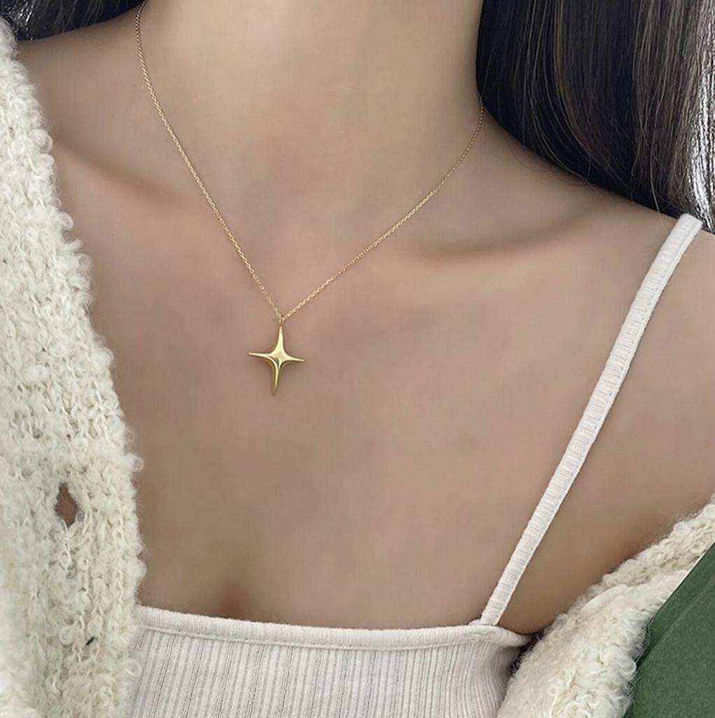 10Piece Necklace Bead for DIY Awn Star Pendant Women Jewelry Making Awn Star Charm with Hole Keychains Earring Crafts