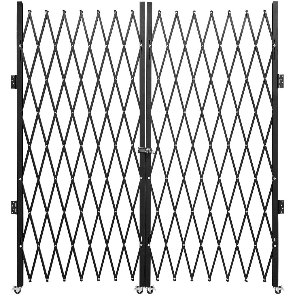 Double Folding Security Gate Folding Door Gate 5' H X 10' W Scissor Gate