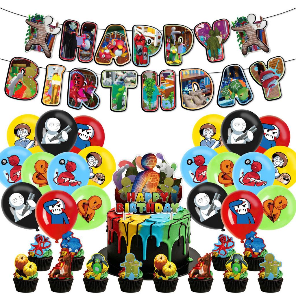 Birthday Party Decorations Set with and Balloons for Celebration