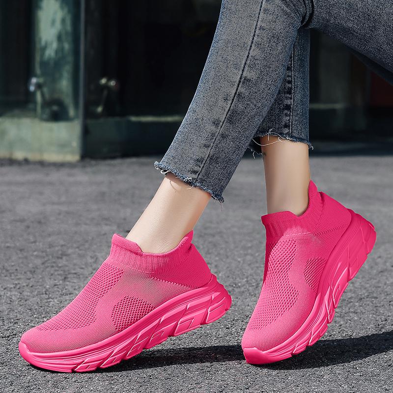 Women’s Moccasins Loafers Casual Slip on Walking Shoes Summer Men’s Slip-ons Lightweight Socks Shoes for Girls Large Size 35-46
