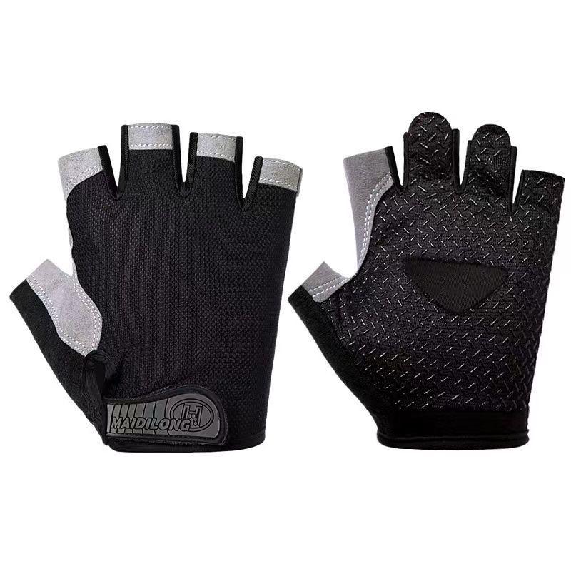 Unisex Non-Slip Half-Finger Workout Gloves - Ideal for Pull-ups, Cycling, and Preventing Calluses