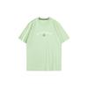 Li Ning Wade Series Solid Color Letter Print Round Neck Pullover Short Sleeve T-Shirt Unisex Tops Green ATSSA07-4