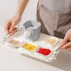 7PCS/SET Plastic Sauce Dish Set Stackable Tomato Sauce Plates Food Container Set  Sushi Soy Sauce