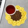 Flower Knitted Coasters Heat Insulation Placemat Non-slip Coaster Anti-scald Table Mats Kitchen Accessory