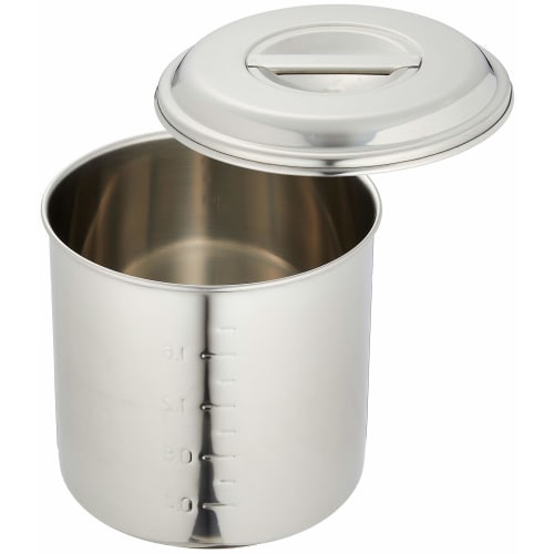 Endo Shoji Oya Seisakusho Kitchen Pot, Round, 14cm, Rust-Resistant Stainless Steel, Hygienic, Convenient Graduations, Inner Diameter X Depth (mm): 140