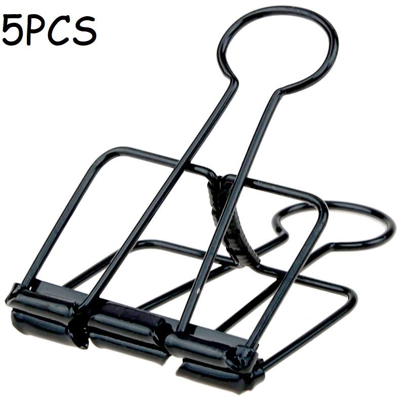 5PCS Metal Office Clip Paper Binder Clip Decorative Paper Stationery Cute Diary Clip HXZ05