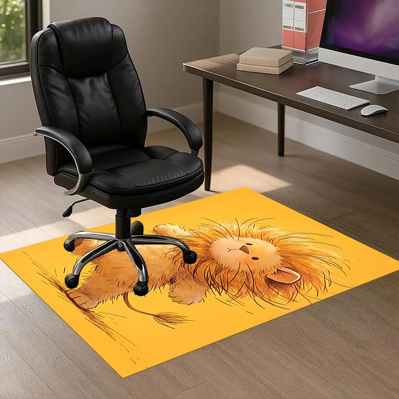 Lion Cub Pattern Area Rug, Office Carpet Indoor Outdoor Entrance Doormat, Non-Slip Soft And Comfortable, Living Room, c122015
