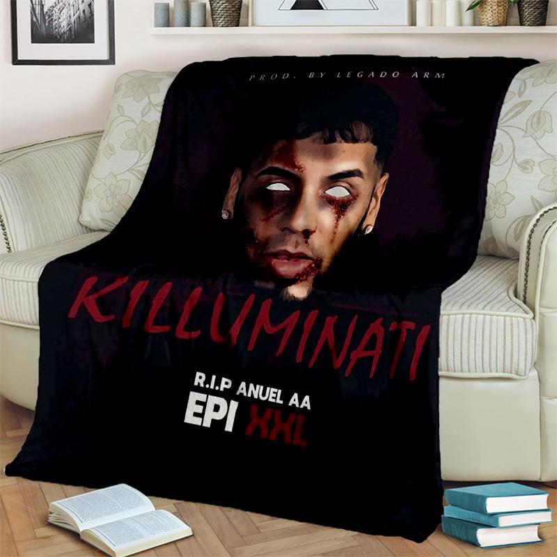 Free Anuel AA Rapero Hip Hop Singer Manta, manta suave para el hogar, dormitorio, cama, sofá, picnic, viaje, oficina, manta para niños