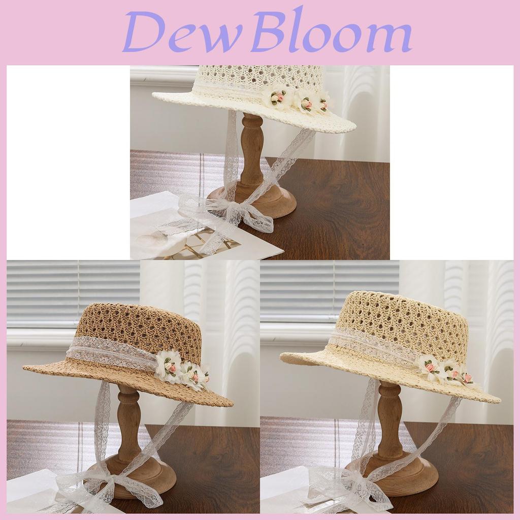 Straw Sun Hat With Wide Brim For Summer Beach Vacation Sun Protection