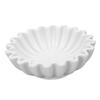White Resin Decorative Bowl Handcrafted Ruffle Fluted Bowl Scalloped Bowl Modern Home Decor S