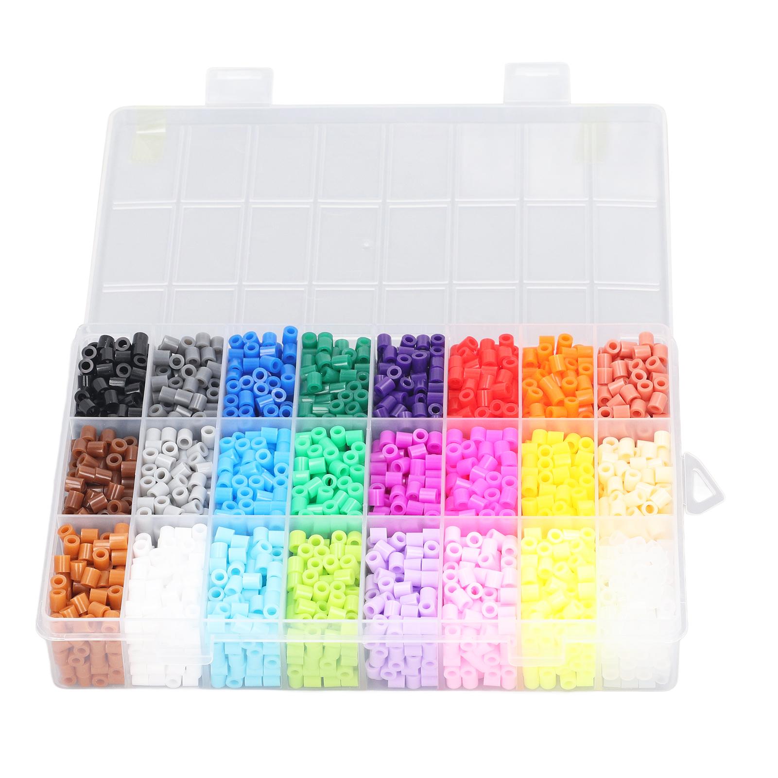 

Набор термомозаики 5 мм 6300 шт. DIY 24 цвета Набор плавящихся бусин для детей Включает 3 листа белой бумаги 12