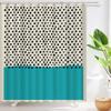 Abstract Artistic Shapes And Colors Print Water-Resistant Shower Curtain With Modern Design For Creative Bathroom Decor