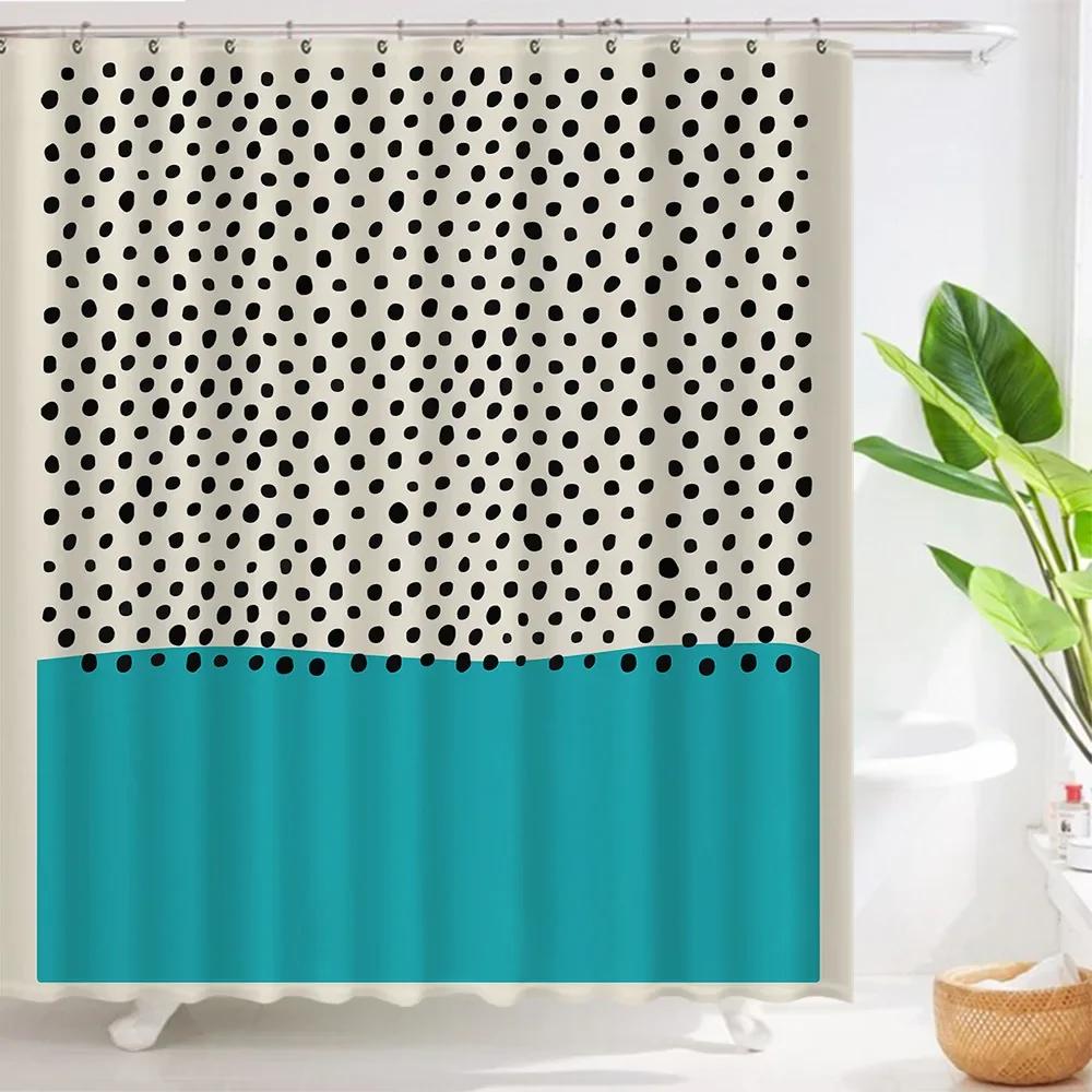 

Abstract Artistic Shapes And Colors Print Water-Resistant Shower Curtain With Modern Design For Creative Bathroom Decor W60H190(CM)-1 Pcs