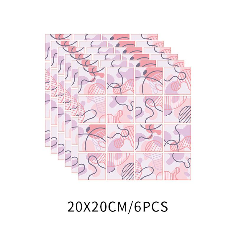 55 Styles Mosaic Lattice Geometry Tiles Sticker Kitchen Wardrobe Bathroom Home Decor Self-adhesive Crystal Hard Film Art Wall Decals