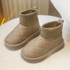 Children's Boots Sock Style Snow Boots Girls Short Boots Kids Cute Sewing Autumn Winter  Warm Cotton Thermal Shoes for Boys
