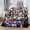 Japanese Cartoon Anime Blue Lock Flannel Throw Blanket Adult Kid Winter Warm Blanket for Bedroom Living Room Sofa Travel Picnic
