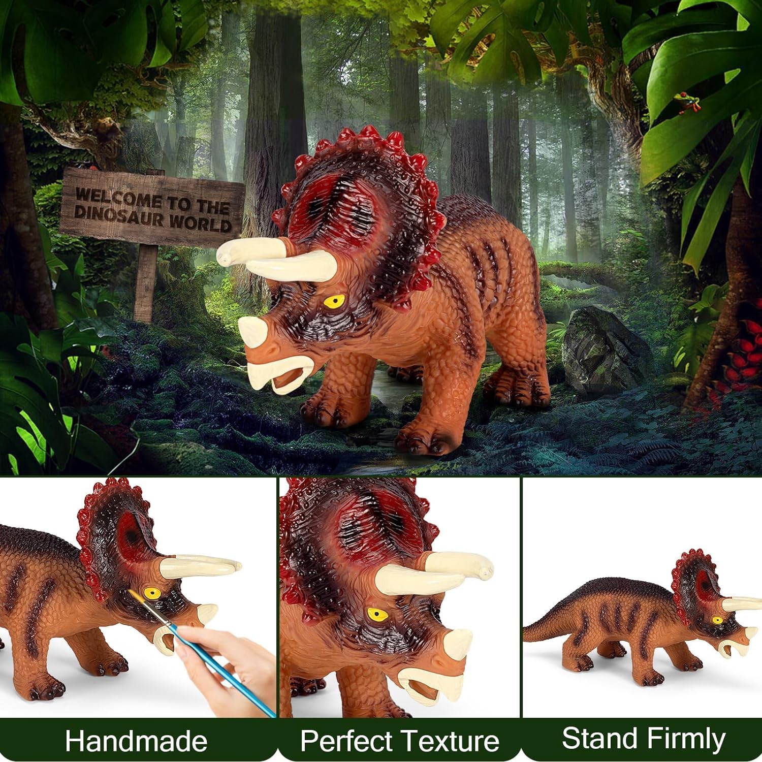 7 Piece Jumbo Dinosaur Toys Big Dinosaur Toy for Boys Realistic Giant Dinosaur Toys for Kids 3-5 - Perfect Dinosaur Gifts for Kids