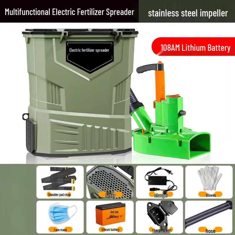 Jinggong Automatic Backpack Fertilizer Spreader CN plug (adapter included)