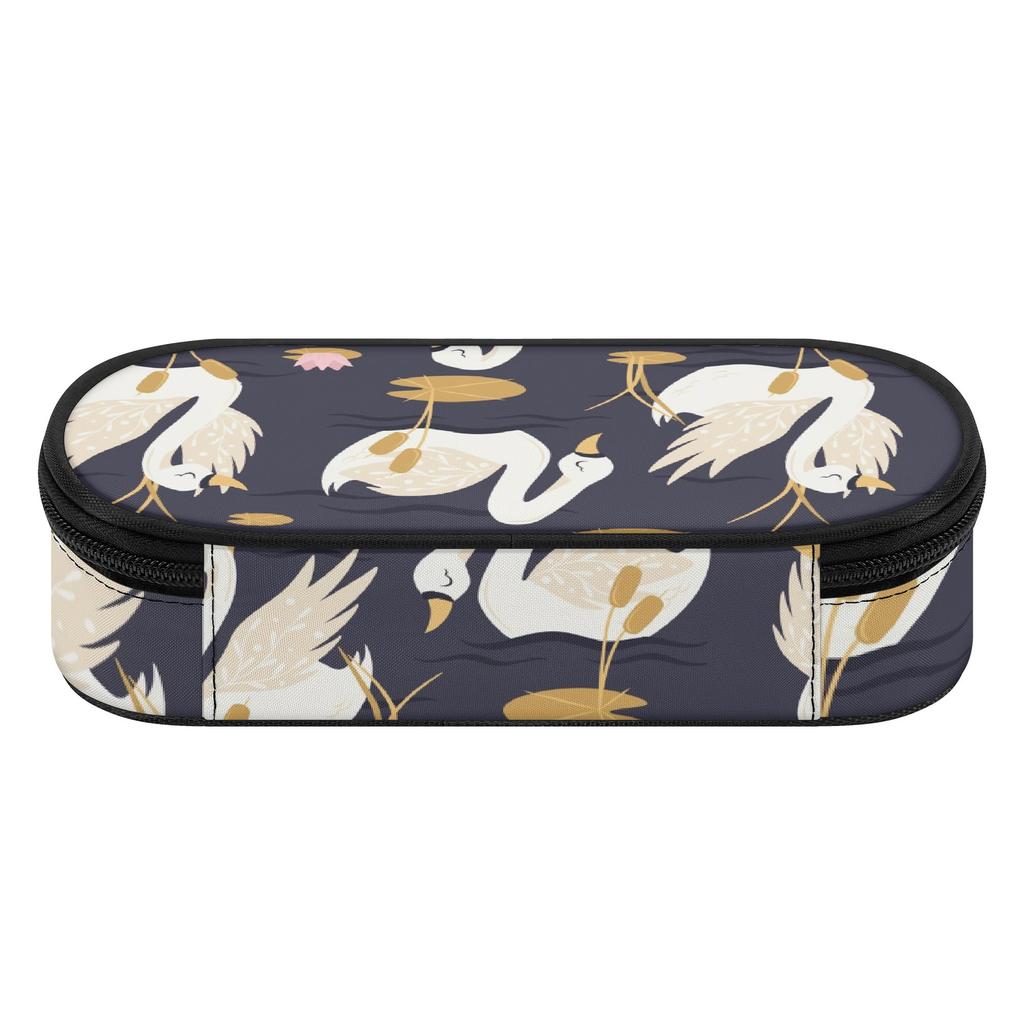 Pen Case Large Capacity Durable Polyester Fabric Easy Open Zipper with Mesh Pocket Removable Divider and Pen Slots for Boys Girls