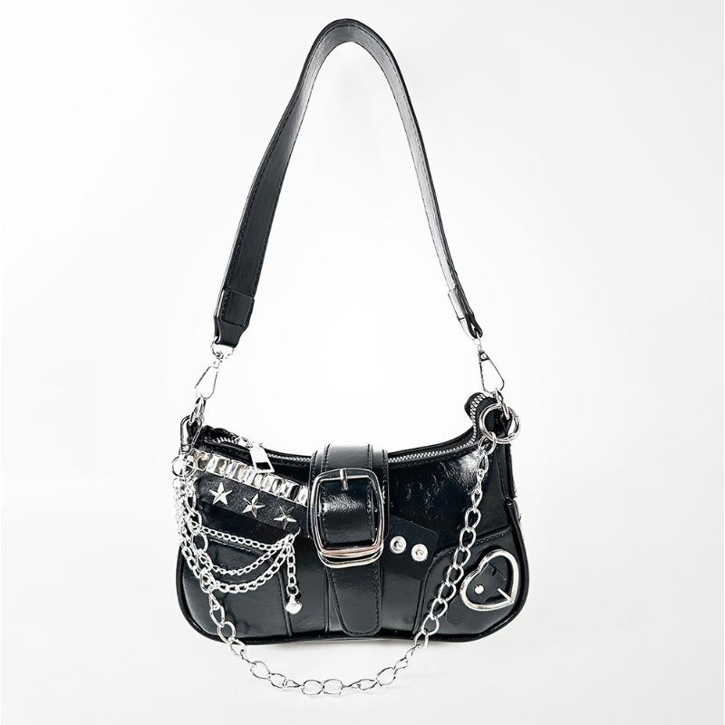 

Millennium Spice Girl Underarm Bag Women s New Pink Simple Small Square Bag Versatile Chain Handbag Shoulder Bag length 22.5cm*height 14.5cm*bottom thickness 6cm чорний