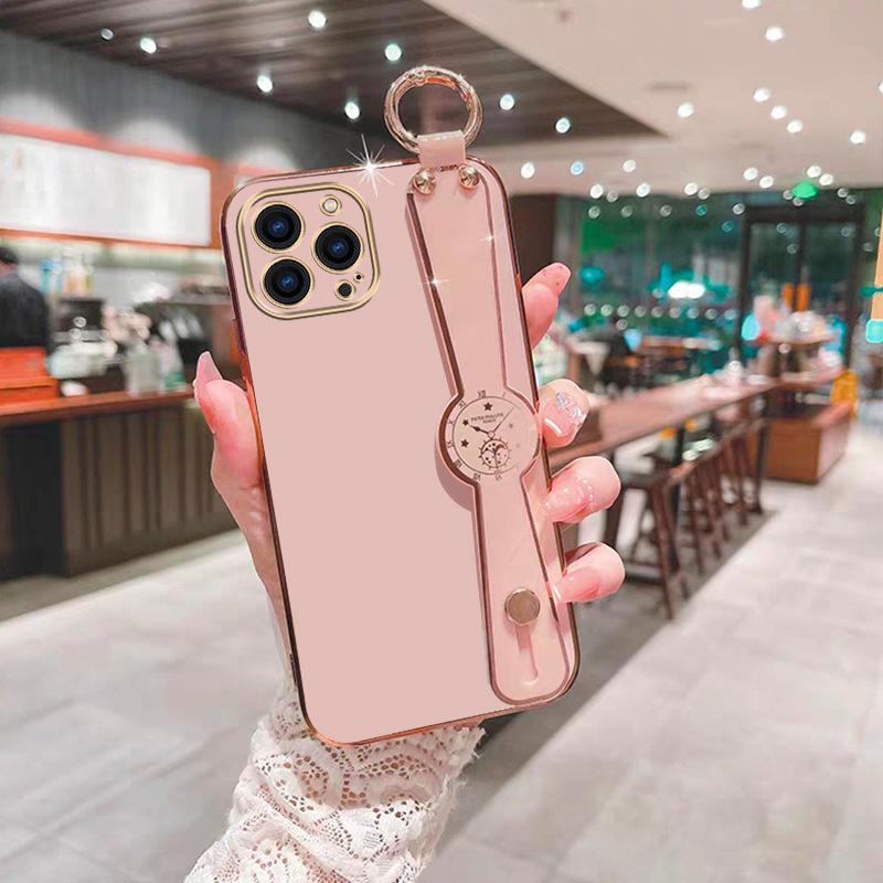 Εφαρμόσιμο σε Θήκη Κινητού Τηλεφώνου IPhone14 Επιμεταλλωμένο Βραχιόλι Στήριγμα 15Promax Apple 15 Προστατευτική Θήκη 13