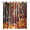 Modern Autumn Forest Curtains Fall Woodland Scenery Panels Window Curtain Bedroom Living Room Darkening Drapes Made Of Polyester Decor