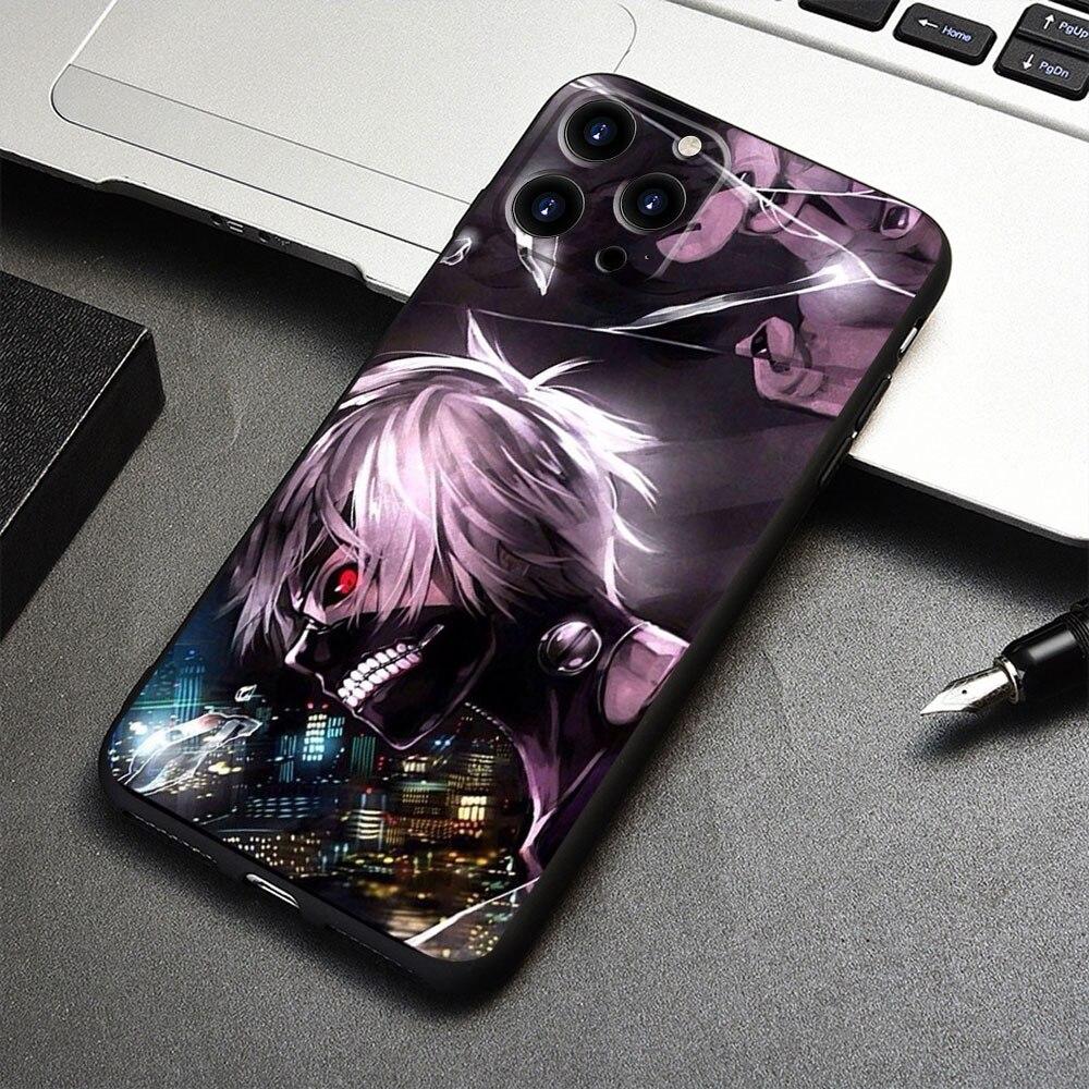 Black Case For iPhone XS 13 Pro Max 8 Plus 11 7 XR 12 14 X Mini 5 6 6S 5S SE2 SE2022 Anime Manga Tokyo Ghouls