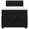 Exclusive House - Bed Slat Base with Mattress Black 100x200 Cm Velvet