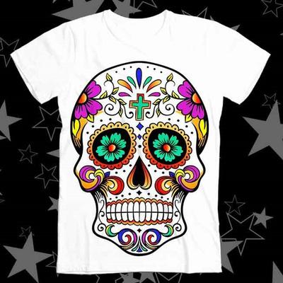 Sugar Skull Dia De Muertos Fashion Art Best Seller Top Tee T Shirt 511