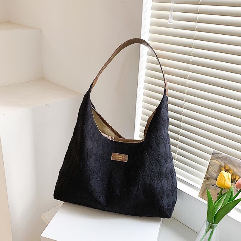 Underarm Shoulder Ladies Bag Large Capacity Tote Girls Travel Handbags Storage чёрный