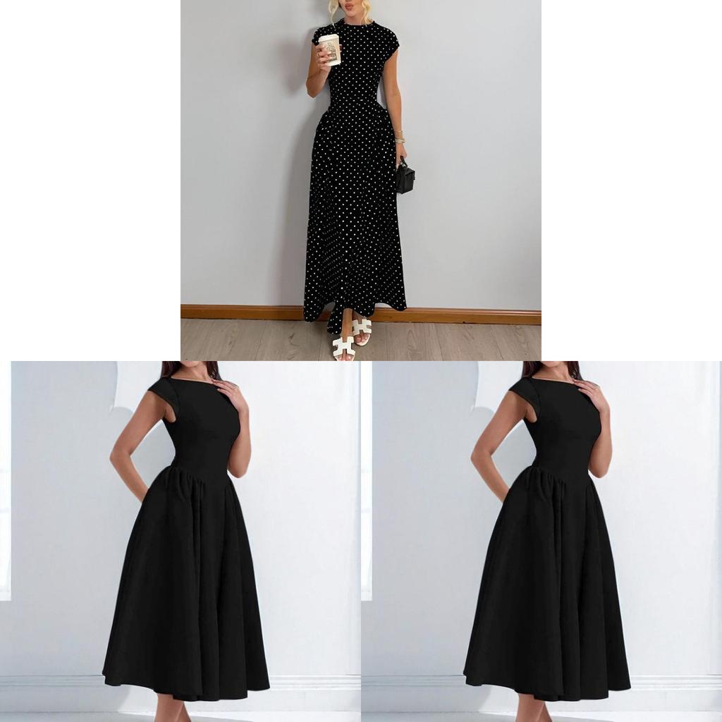 Elegant Summer Dress For Women With High Waist Pure Polyester Fabric For Casual Wear