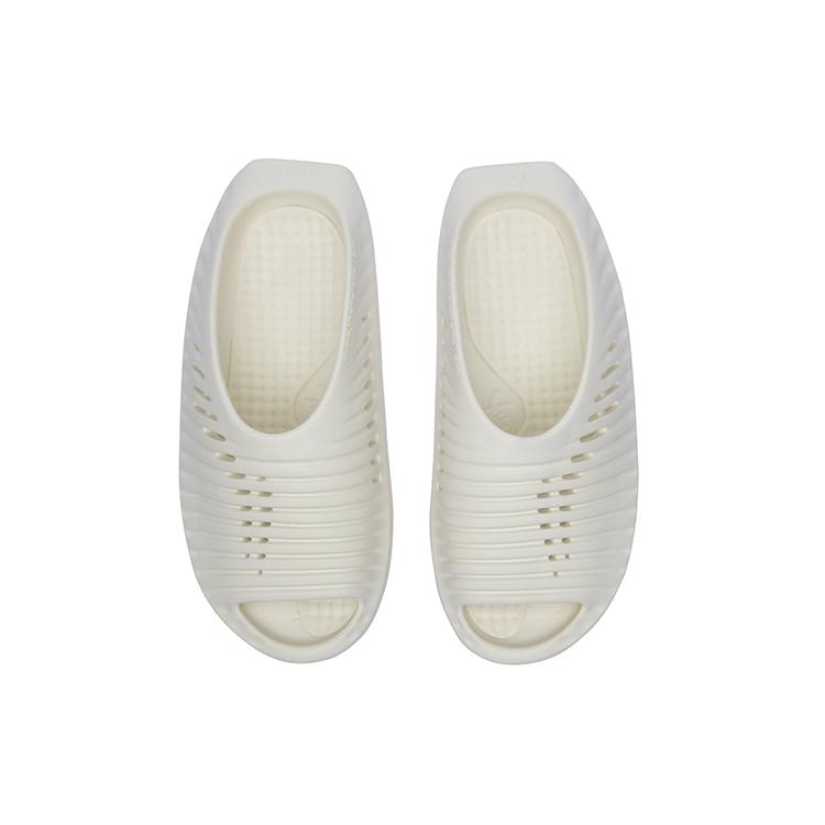 Li Ning Jet Sky Black Slay Quiet Abrasion Resistant Slide Slippers Unisex Cream White AZST011-2
