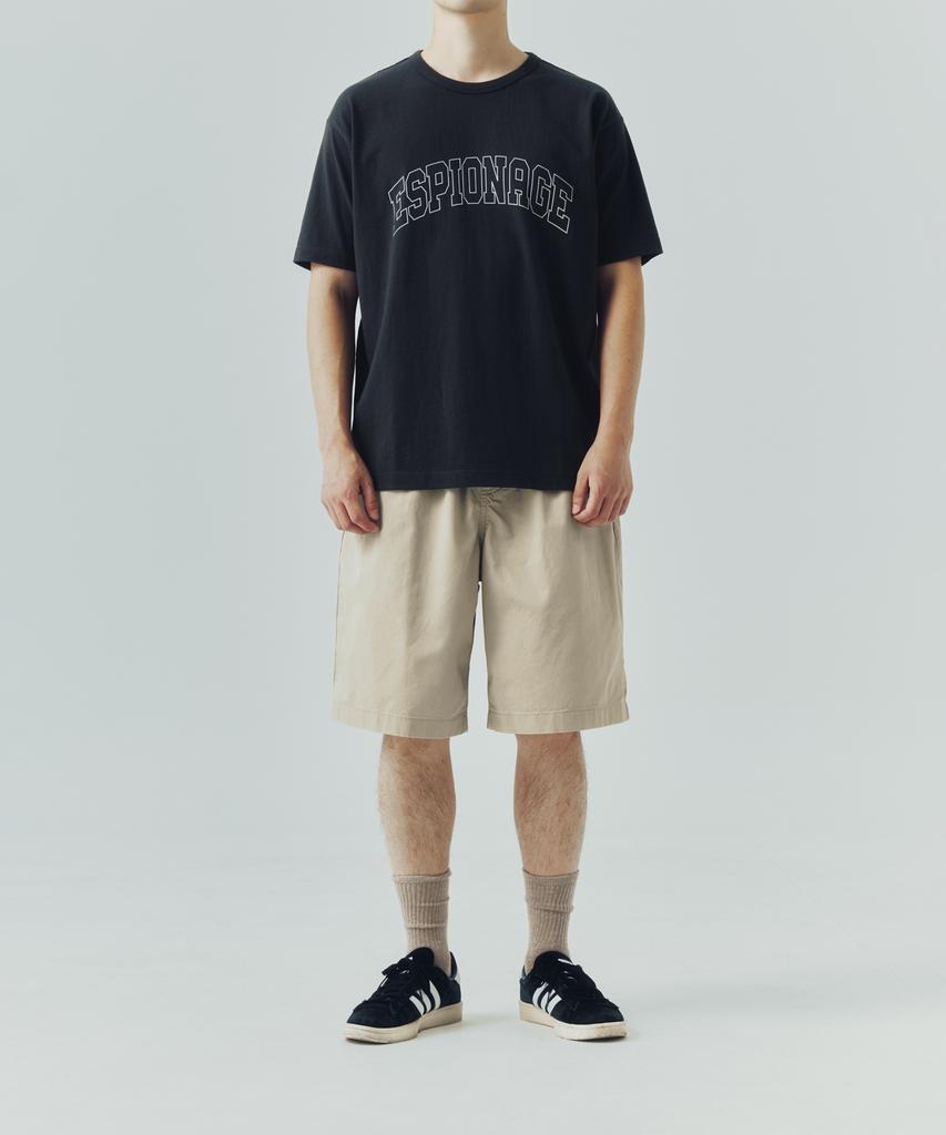 ESPIONAGE (Standard Fit) Collegiate Logo Tee Vintage Black