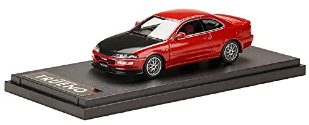 MARK43 Scale Toyota Sprinter Trueno GT APEX AE101 Custom Carbon Fiber Red Mica Finished PM43129CR 1/43 Ver. Bonnet, Metallic, Model,