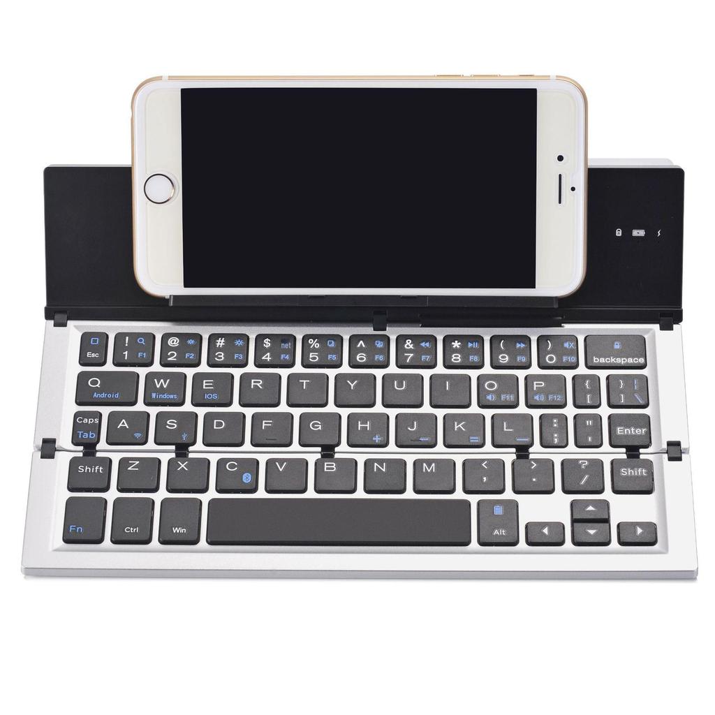 Foldable Aluminum Bluetooth Keyboard & Mouse for iOS, Android, Windows Devices