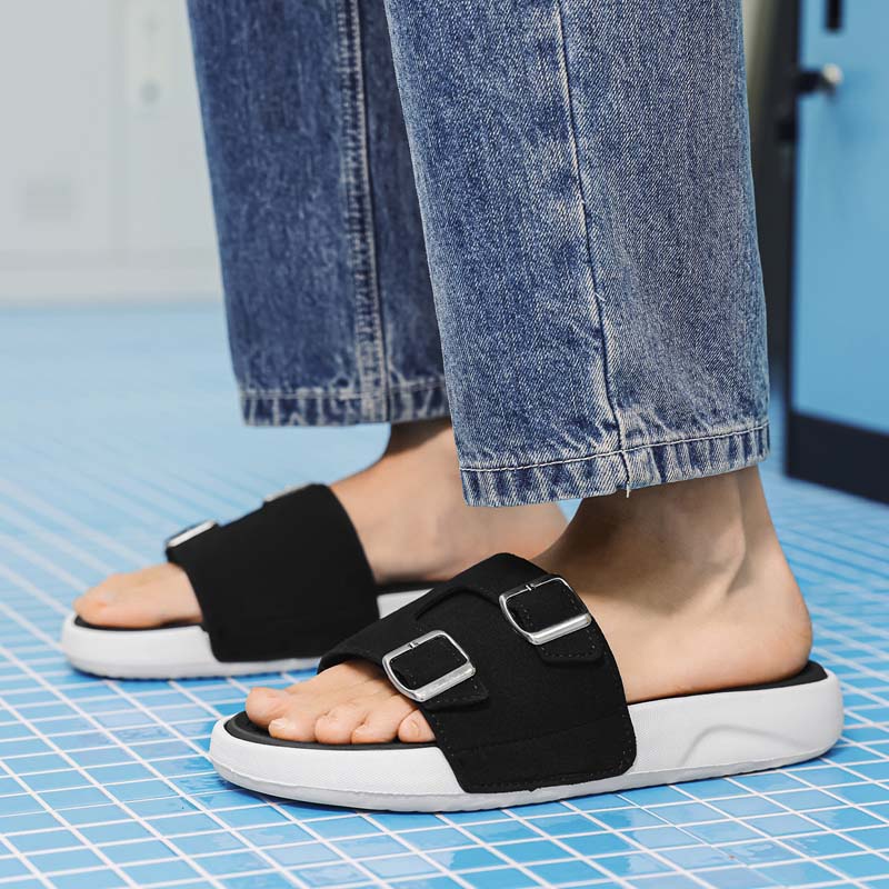 Sommer Herren Strandhausschuhe Rutschfeste Bequeme Hausschuhe Für Innen Außen Herren Wasserschuhe Sandalen