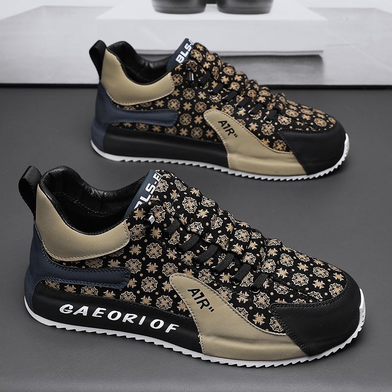 

Мужские повседневные осенние черные кроссовки Slip-On: Модная, нескользящая, удобная рабочая обувь 43 синий/белый