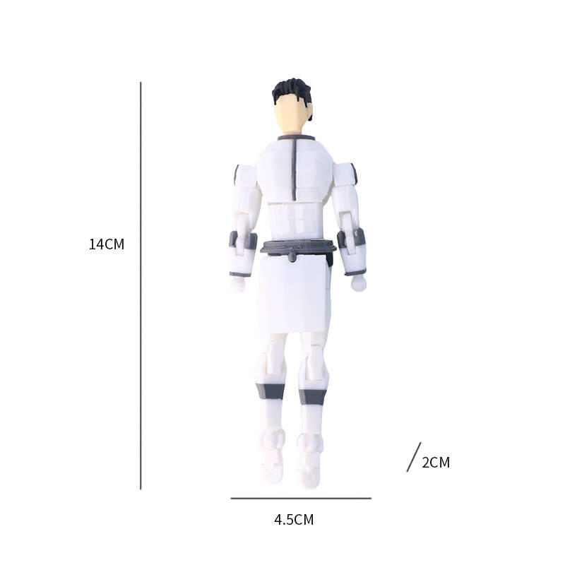 3D Tištěná kloubová akční figurka Invincible Mark Vícekloubový pohyblivý model Sběratelská hračka Pruhovaný design 13 cm